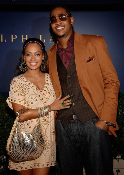 carmelo anthony and lala vasquez. Carmelo Anthony and wife